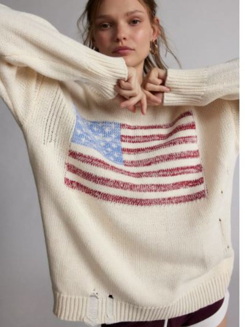 BDG American Flag Crew Neck Sweater